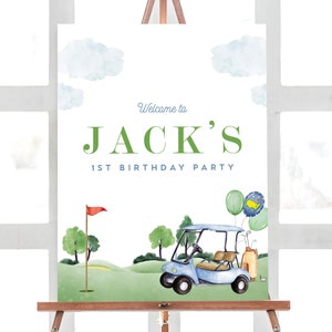 Golf 2nd Birthday Invitation, 2nd Birthday Masters Golf Invitation, EDITABLE invitation, INSTANT DOWNLOAD image 6