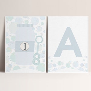 Pastell Bubbles Geburtstagsbanner Vorlage (Digitale Vorlage)