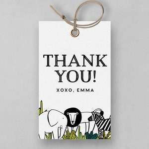 Wild One Favor Tags, Modern Wild One, Dschungel, Safari Tiere, Gunst Tags SOFORTIGER DOWNLOAD