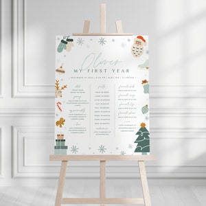 Modelo de quadro de marcos de Natal, Oh, que divertido, aniversário de menino, ícones de feriados, modelo digital editável para impressão, download instantâneo