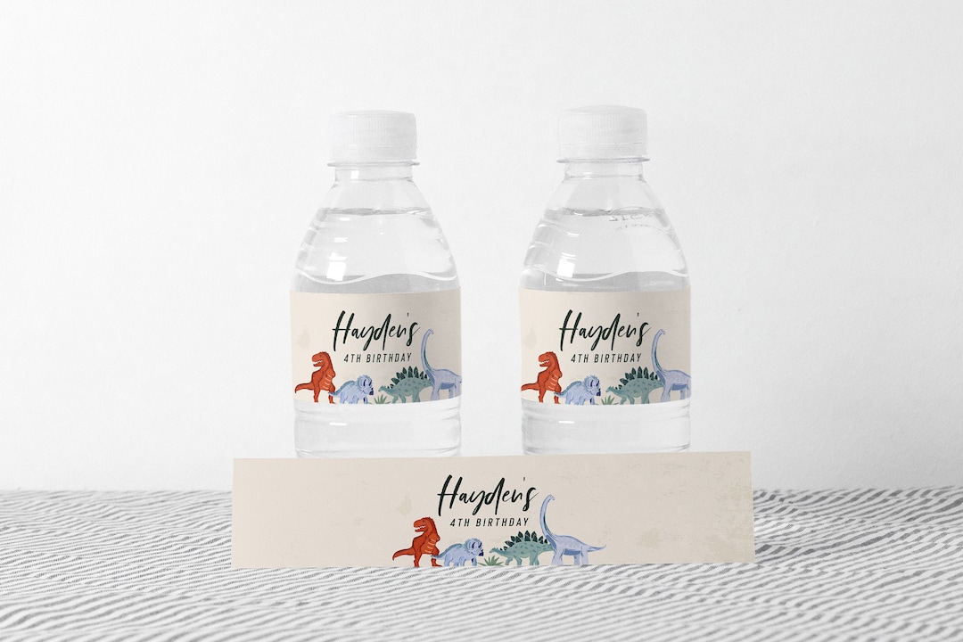 Dinosaur Water Bottle Labels, Dinosaur Water Bottle Labels, Dinosaur