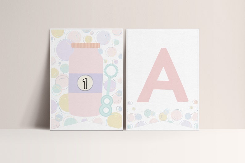 Bubbles Birthday Toppers Pastel Bubbles Stickers Girl Birthday - Etsy