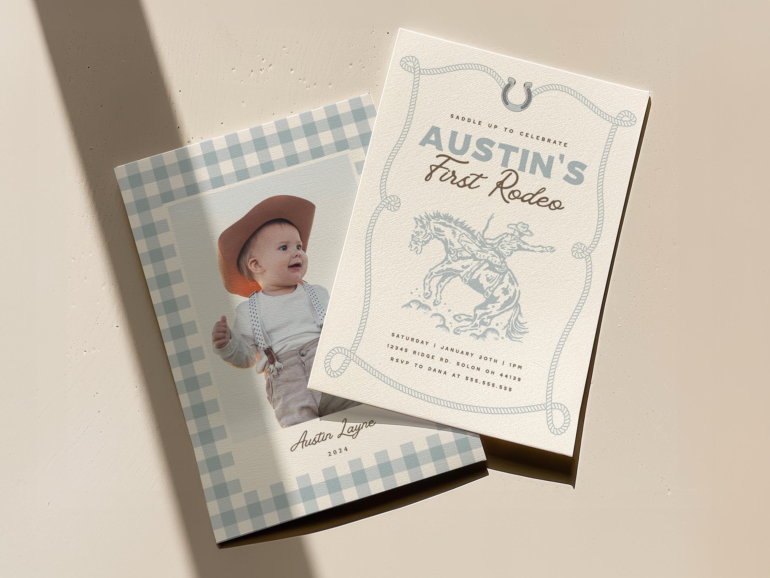Editable My First Rodeo Invitation Cowboy Birthday Invite Wild West Vintage Cowboy 1st Rodeo Western Ranch Digital Template Instant Download