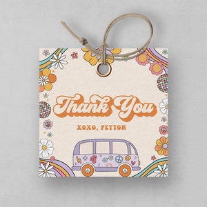 Groovy Birthday Invitation Retro Birthday Festival Party Hippie Vibe 70s Party Invitation Editable Digital Invite Template Instant Download image 8