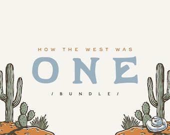 Wild West 1st Birthday Party Package: Editable Corjl Templates (Digital Download)