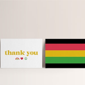 One Love Thank You Card, Rastafari, Carte de remerciement modifiable, Bob Marley, Paix, Amour, Reggae, TÉLÉCHARGEMENT INSTANTANÉ