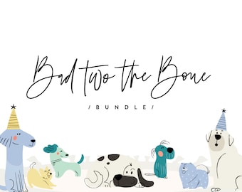 Dog Birthday Party Bundle: Editable Puppy Party Decor (Digital Corjl Templates)