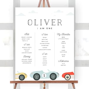Vintage Rennauto Geburtstag Meilensteintafel: Retro Stat Schild (SOFORT DOWNLOAD)