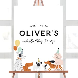 "Welpe Pawty Willkommensschild ""Welpe"" als Geburtstagsdeko"