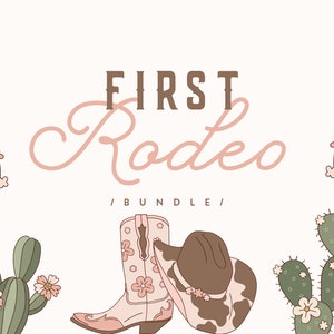 Paquete para la primera fiesta de rodeo: Decoración de cumpleaños de vaquera (Descarga digital)