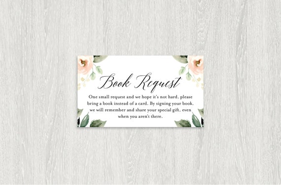Bring A Book Instead Of Card Baby Shower Invitation Insert Etsy