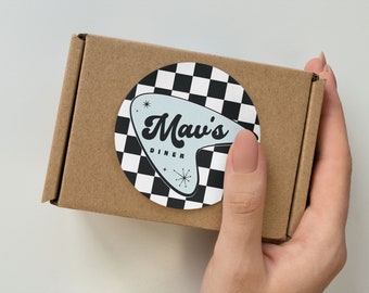 Retro 50s Diner Sticker Label Template (Digital Download)