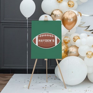 Football Birthday Welcome Sign: Tailgate Party Decor (Digital Template)