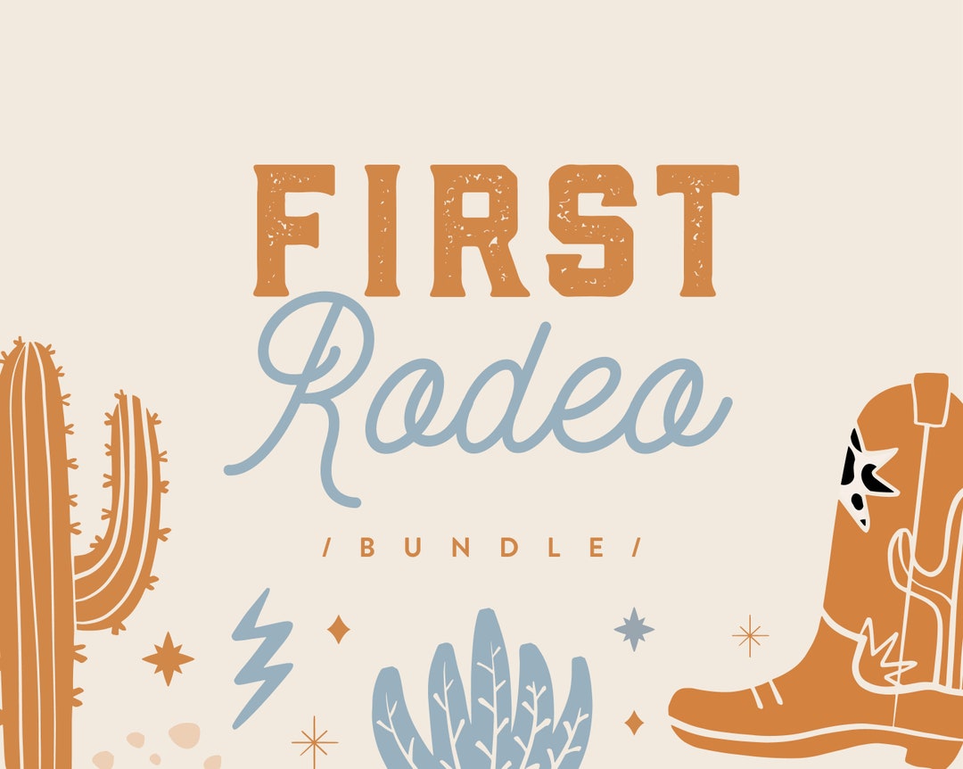 First Rodeo Bundle, Boy First Birthday, Western Rodeo Party Package ...