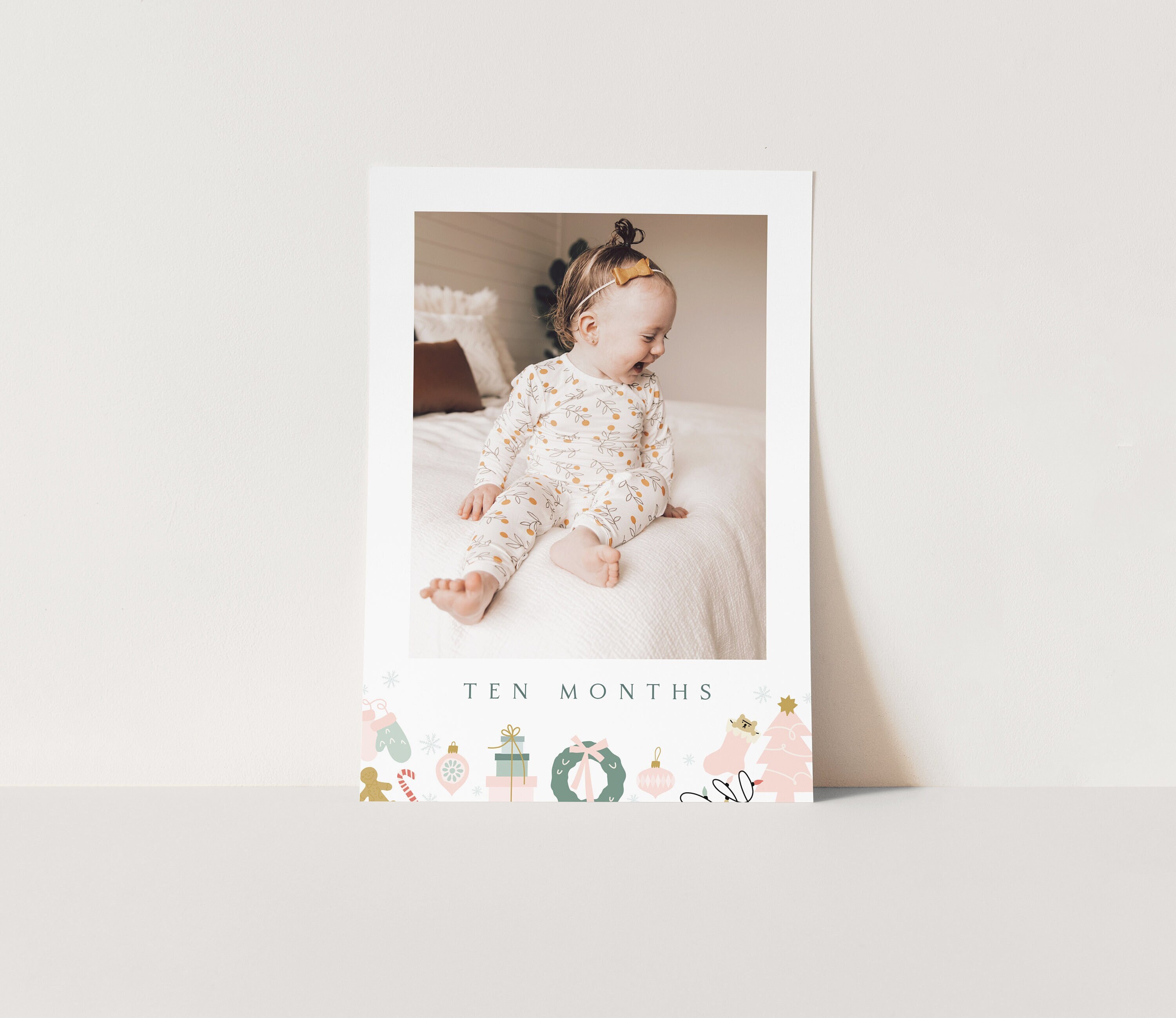 Pastel Christmas Birthday Photo Banner: Editable Template (Digital Download)