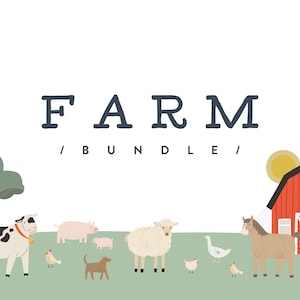 Farm Animals Birthday Party Bundle: Editable Corjl Templates (Digital Download)