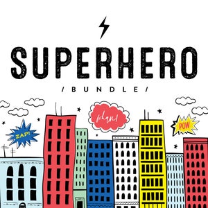 Superhero Birthday Party Bundle: Bearbeitbare Vorlagen (Digitaler Download)