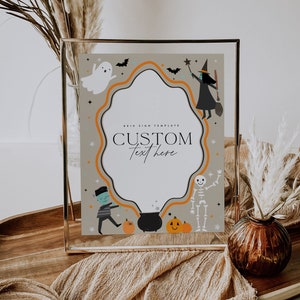 Halloween Party Food Tent Template, Halloween Food Cards, Halloween ...