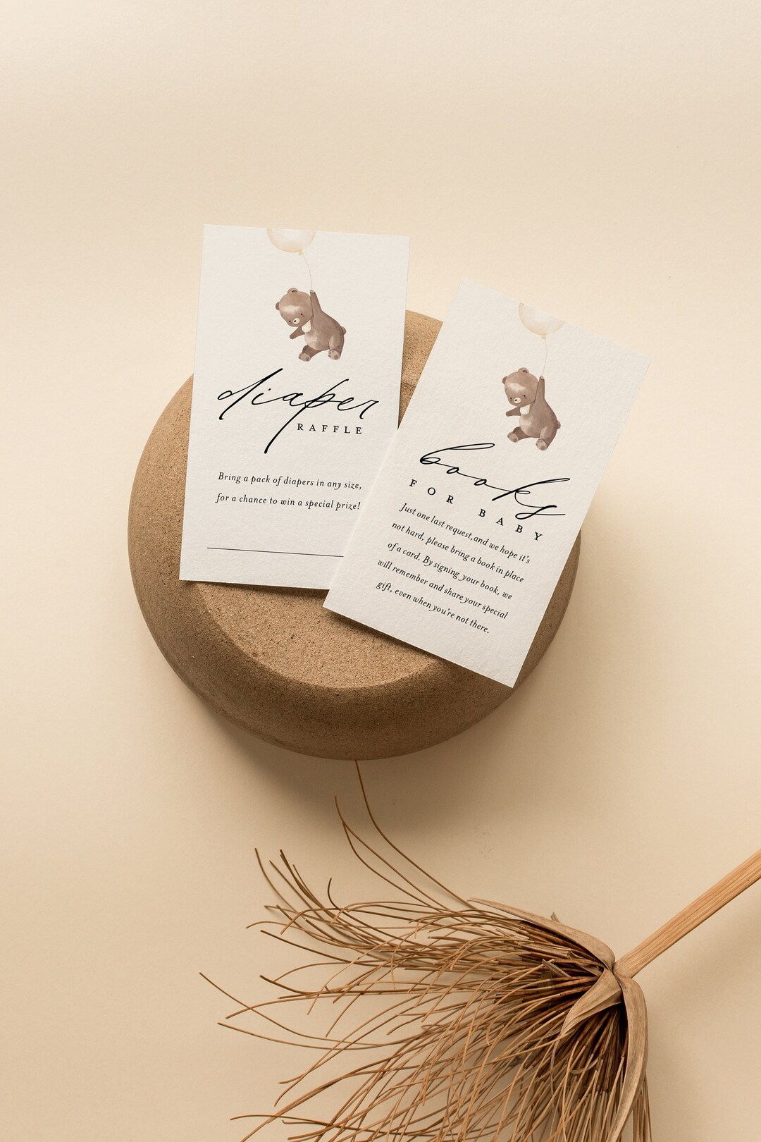 Bear Baby Shower Raffle Ticket & Books Insert (digital Download) - Etsy