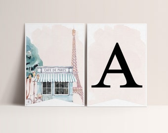 Editable Paris Birthday Banner: French Cafe Bunting (Instant Download)