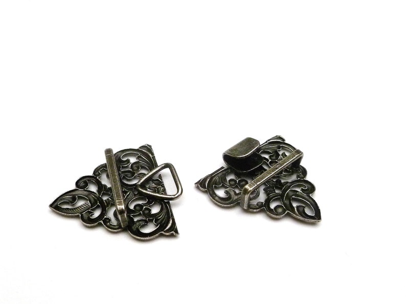 2,36 x 1,3 inch antique silber colored filigree metal Tracht buckle for dirndl apron Closure Bavaria Oktoberfest 6 cm x 3,3 cm