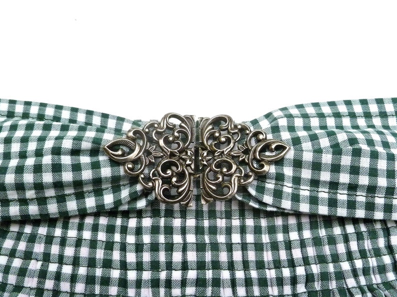 2,36 x 1,3 inch antique silber colored filigree metal Tracht buckle for dirndl apron Closure Bavaria Oktoberfest 6 cm x 3,3 cm