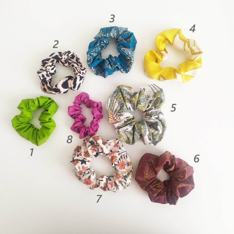 Cotton Scrunchie more colors and patterns handmade hair accessory hair tie elastic band for hair ti.nyu tinyu zdjęcie 2