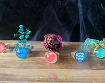 Elemental planet rings || Handcrafted adjustable rings