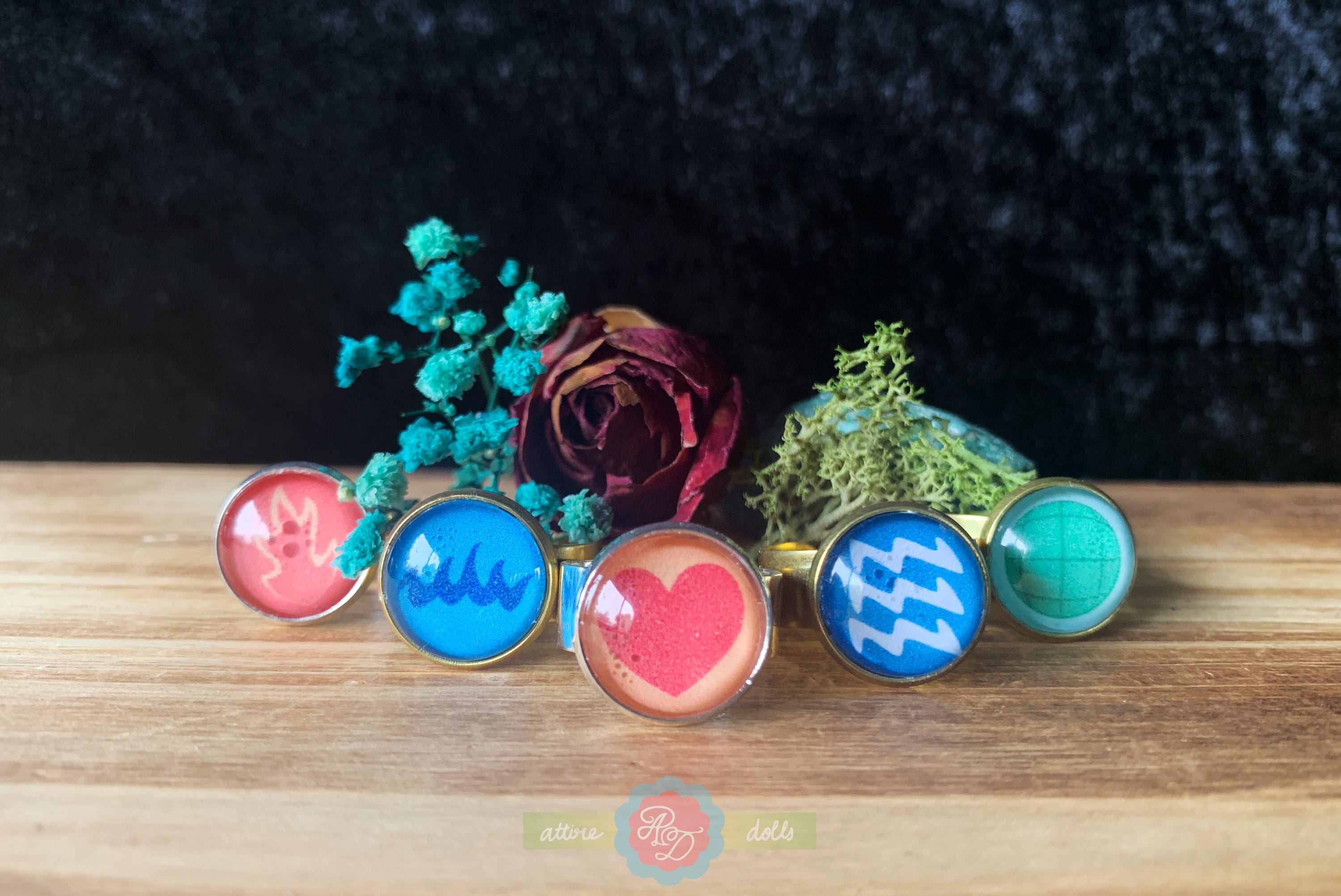 Elemental Planet Rings || Handcrafted Adjustable Rings - Etsy