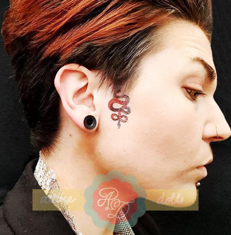 Crowley Snake Temporary Tattoo Etsy