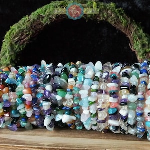Pride crystal bracelets || LGBTQIA+ stone chip bead flags