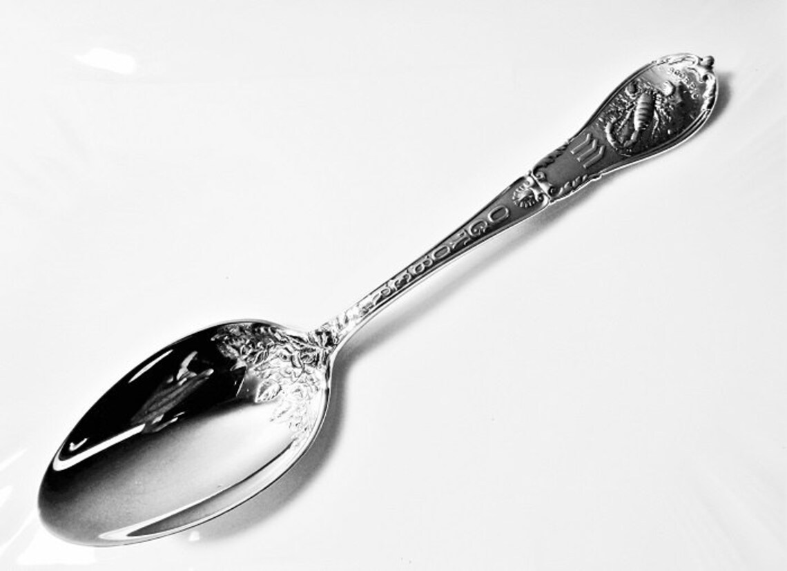 Scorpio October Zodiac Spoon Gorham Sterling Silver with Etsy