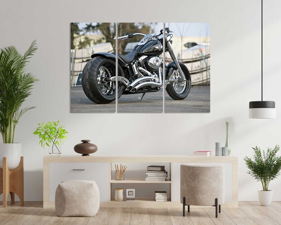 Harley Davidson Painting Art for Home Motorcycle Art for Wall