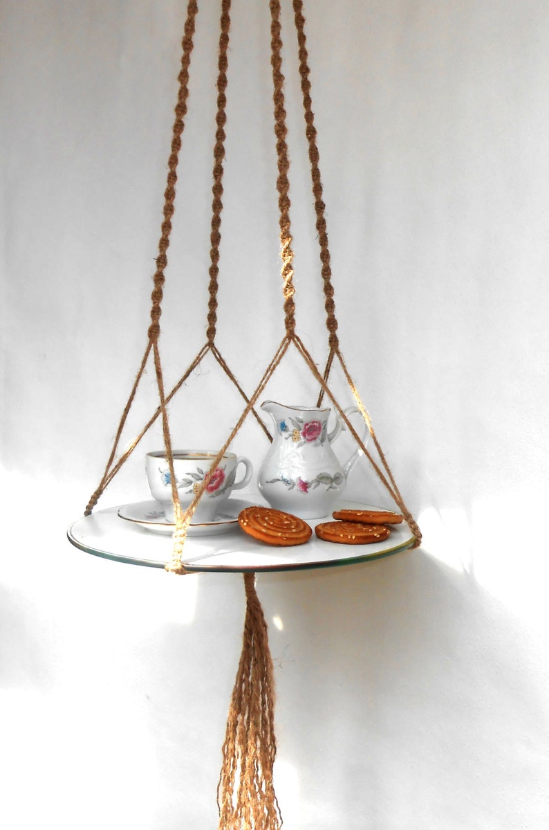 Macrame Plant Hanger Hanging Table Shelf 47 Image 0