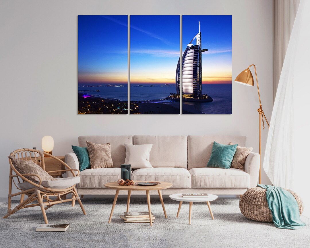 Dubai Skyscrapers Photo Wall Art Dubai Skyline Print Canvas Etsy