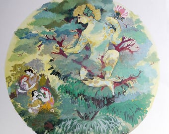 Jaren 1970 Wiinblad God van Faunus - Originele Vintage Poster