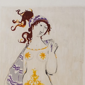 1970s Wiinblad Lysistrata Sketch - Original Vintage Poster
