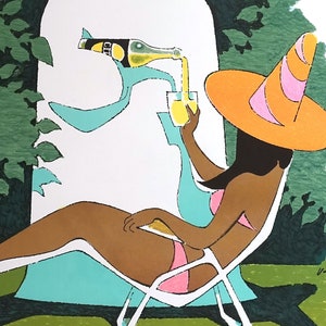 Pubblicità della soda degli anni '60 Pokal FDB di Ungermann - Poster vintage originale