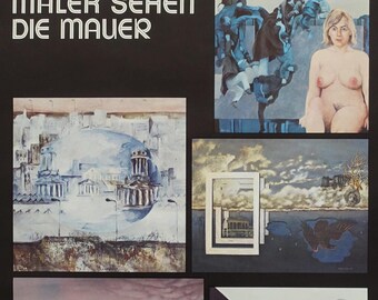 1980s Berlin Wall Exhibition Poster - Original Vintage Poster