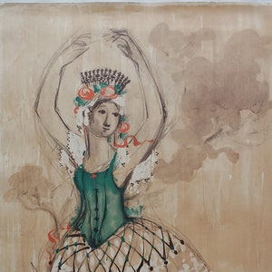 1957 Wiinblad Royal Danish Ballet - Póster vintage original