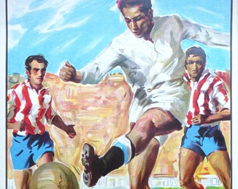 1982 World Cup (Football/Soccer) France - Austria - Original Vintage Poster