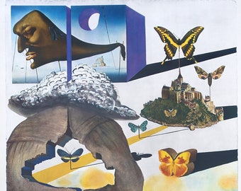 1970 Salvador Dalí - Advertisement for SNCF French National Railways (Normandie) - Original Vintage Poster