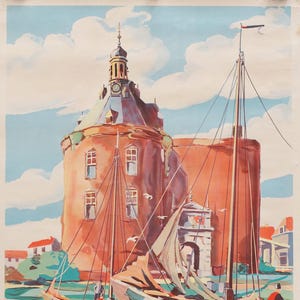 1950s Netherlands Travel Poster by Alfred Frederiks - Original Vintage Poster
