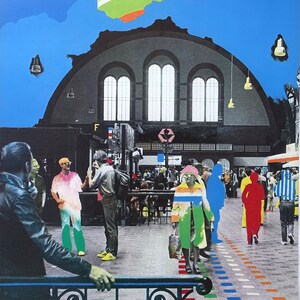 1981 Pop Art Train Travel Poster 2 - Original Vintage Poster