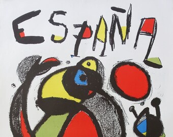 Copa del Mundo de España 1982 de Miró - Campeonato de Fútbol/Fútbol - Póster Vintage Original