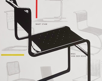 1993 Design Chairs Hamburg Exhibition - Originele vintage poster
