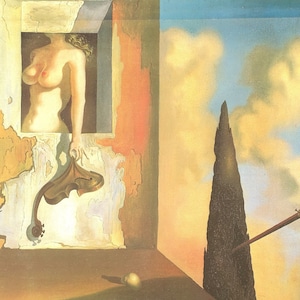 1989 Dalí en el Museo de Arte Moderno de Louisiana - Póster Vintage Original