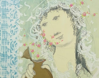 1956 Wiinblad-parfumfestival - originele vintage poster
