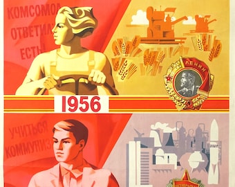 propaganda posters 60s 1960s Soviet Propaganda Poster 1948-68 - Original Vintage Poster