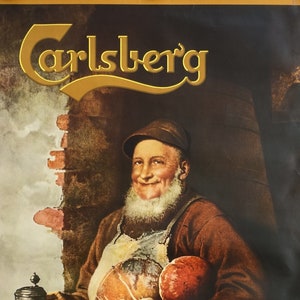 1950s Carlsberg Brewer Advertisement - Original Vintage Poster